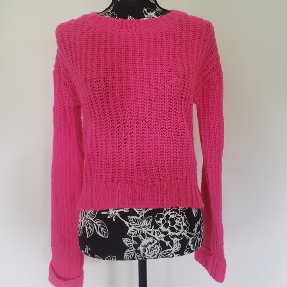 Hot Pink Crop Sweater!! - Picture 6 of 8